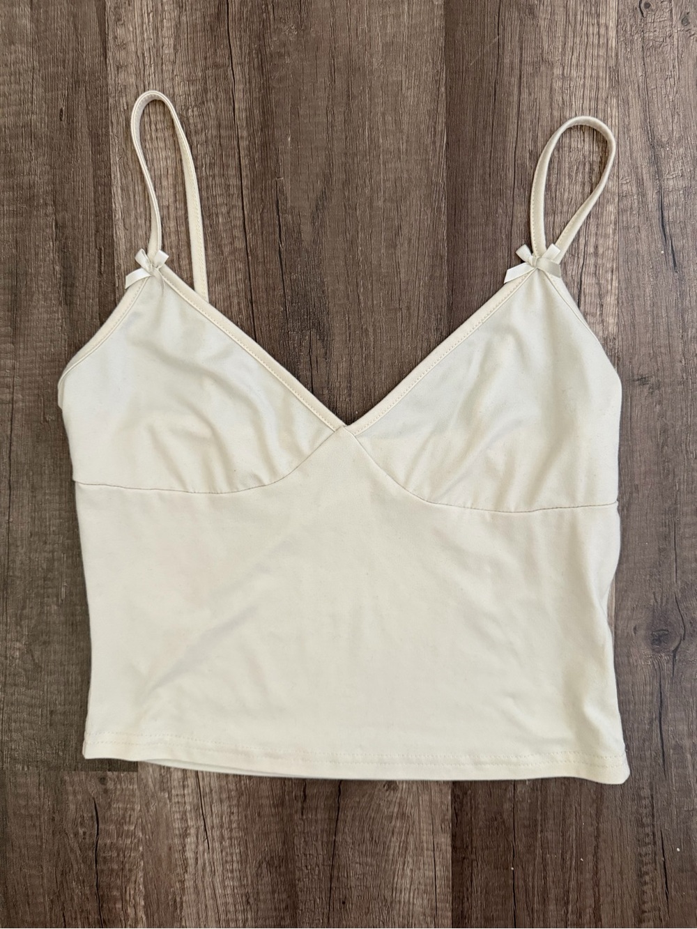 Cream Spaghetti Strap Cami Top